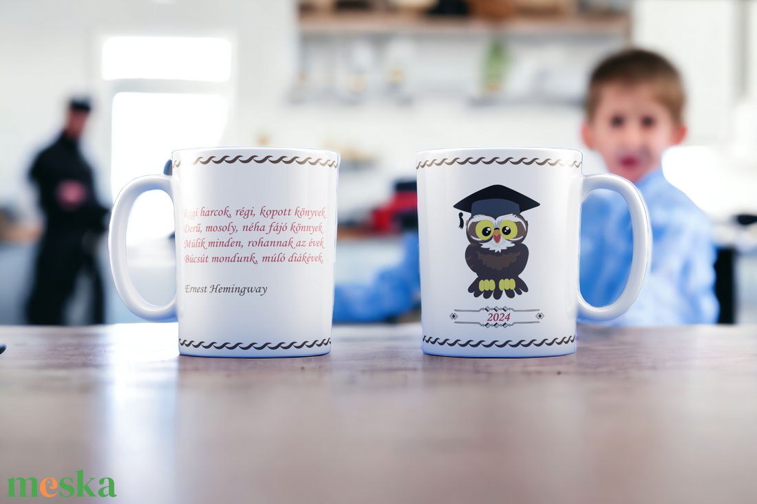 Ballagási baglyos kávés bögre  - otthon & életmód - konyhafelszerelés, tálalás - tálalás - bögre & csésze - Meska.hu