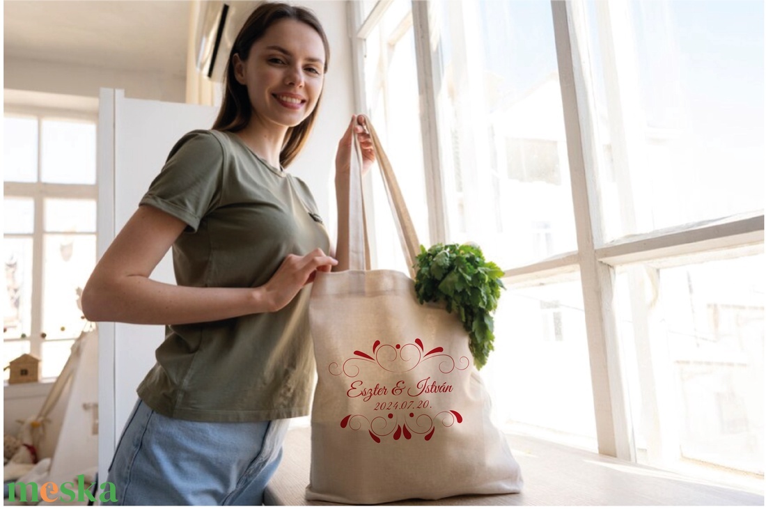  Női vászontáska piros mintás  - táska & tok - bevásárlás & shopper táska - shopper, textiltáska, szatyor - Meska.hu