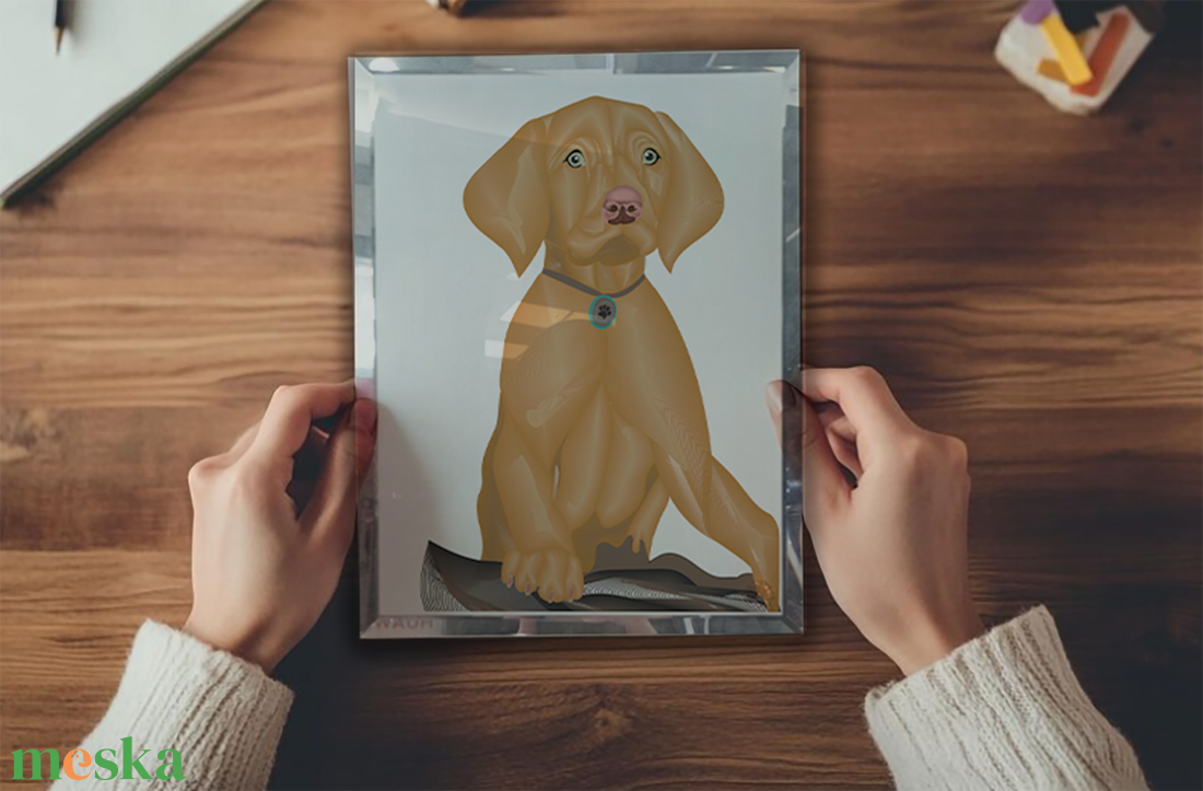  Üvegkép, Fotóüveg Vizsla  - otthon & életmód - dekoráció - kép & falikép - üvegkép - Meska.hu