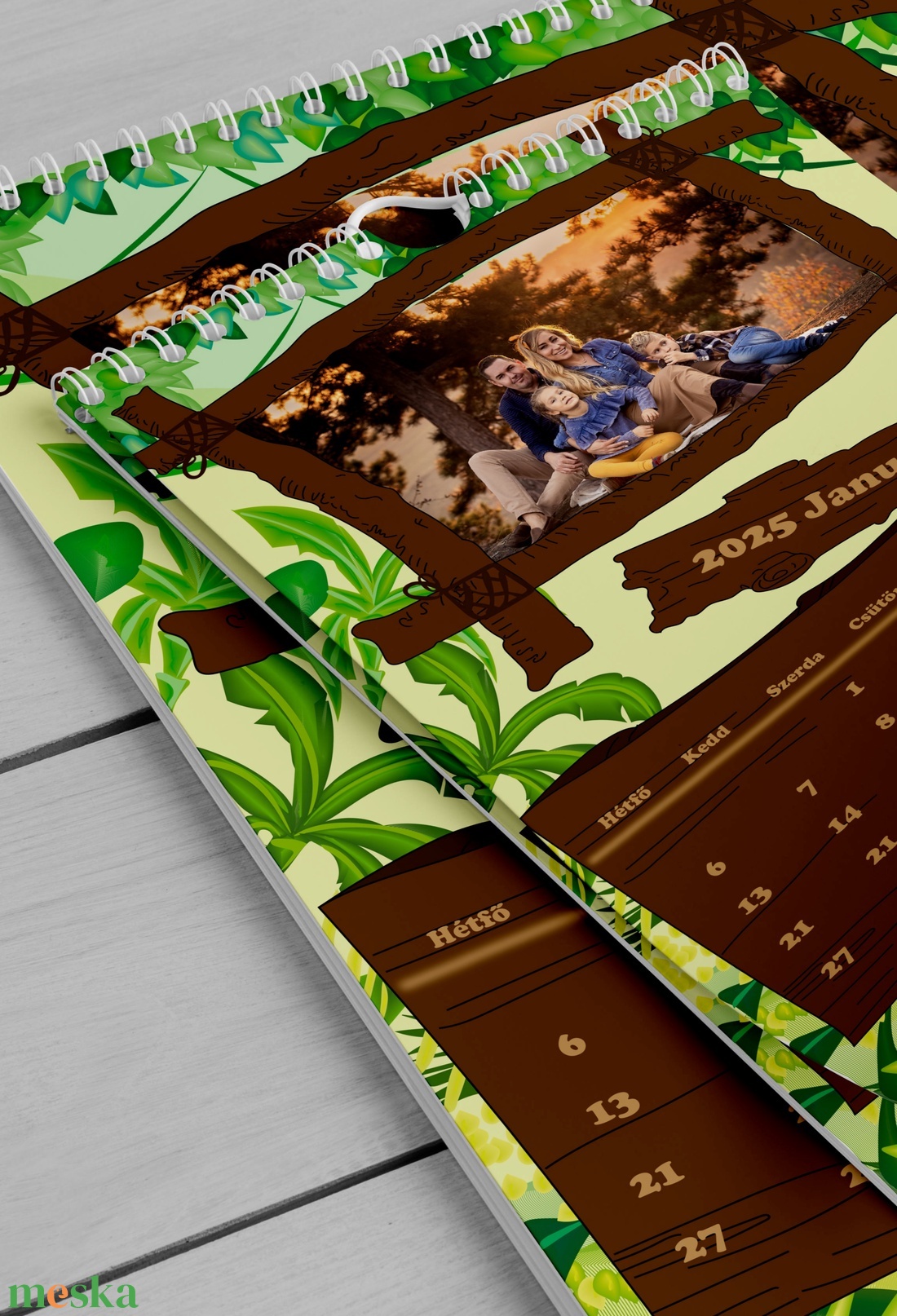 2026-os A4-es falinaptár dzsungeles - otthon & életmód - dekoráció - fali és függő dekoráció - falinaptár & öröknaptár - Meska.hu
