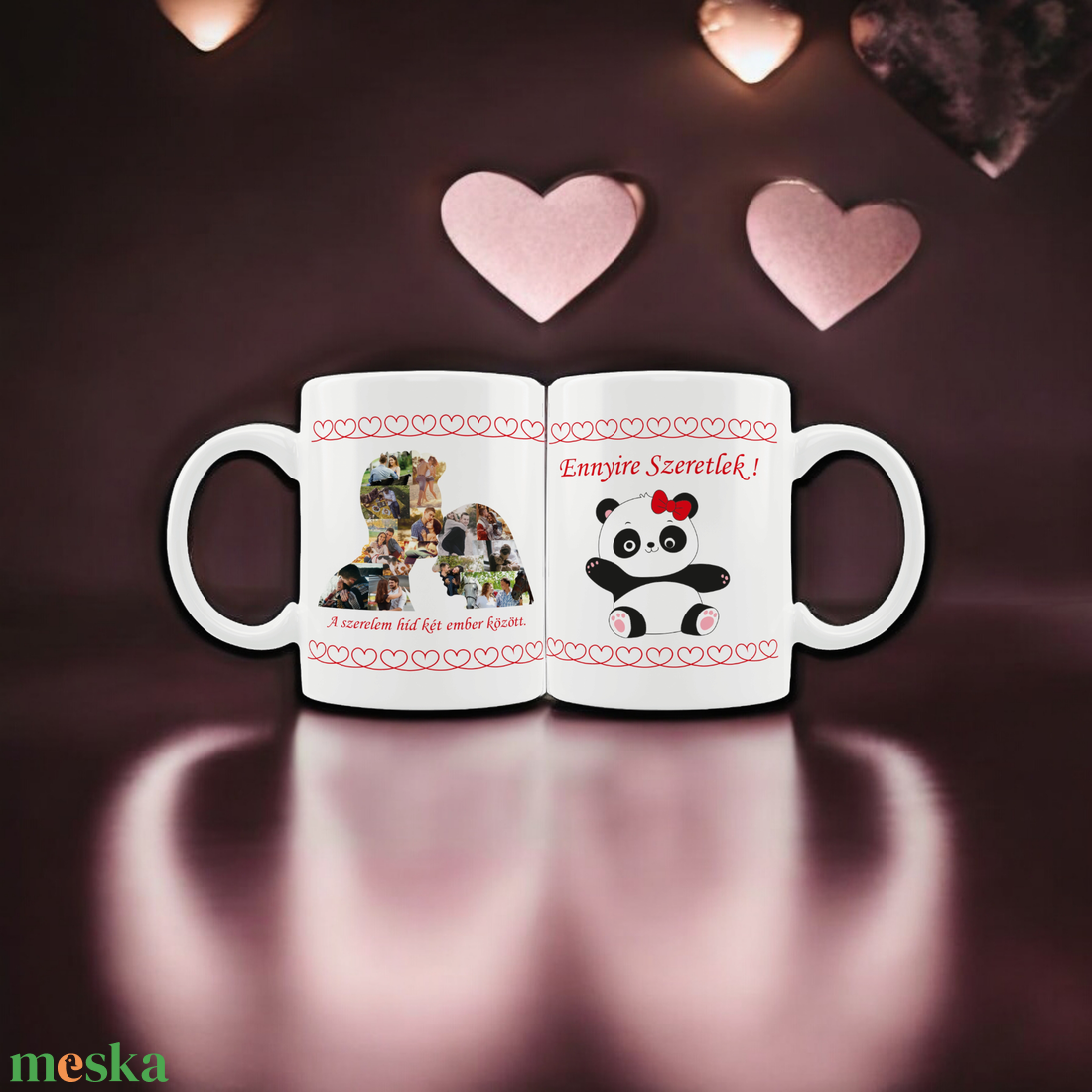 Ennyire szeretlek pandalány kávés bögre - otthon & életmód - konyhafelszerelés, tálalás - tálalás - bögre & csésze - Meska.hu
