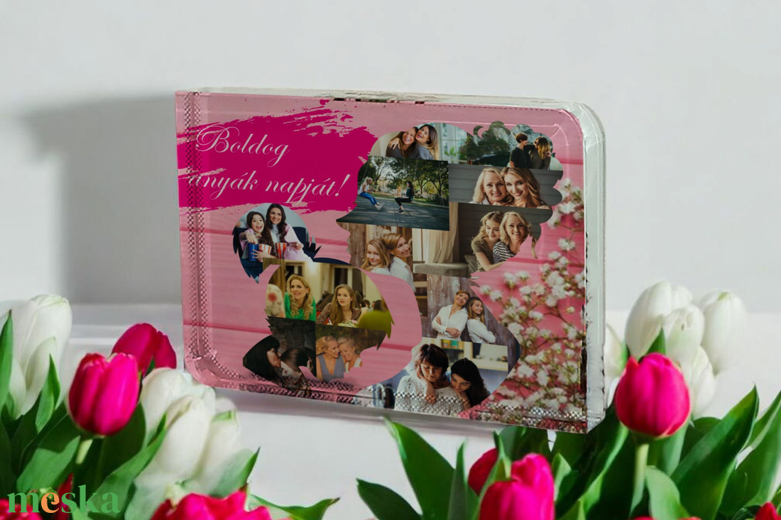 Anyák napi Fotókristály (Anya -lánya fotómontázs) - otthon & életmód - dekoráció - kép & falikép - üvegkép - Meska.hu