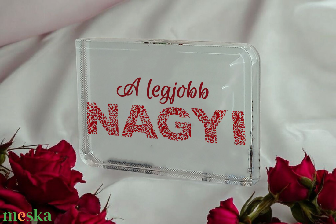 Anyák napi Fotókristály (A legjobb NAGYI) - otthon & életmód - dekoráció - kép & falikép - üvegkép - Meska.hu