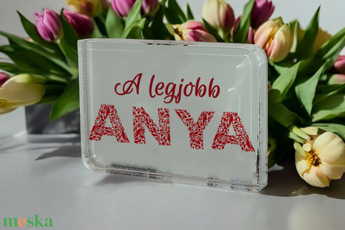Anyák napi Fotókristály (A legjobb ANYA) - otthon & életmód - dekoráció - kép & falikép - üvegkép - Meska.hu