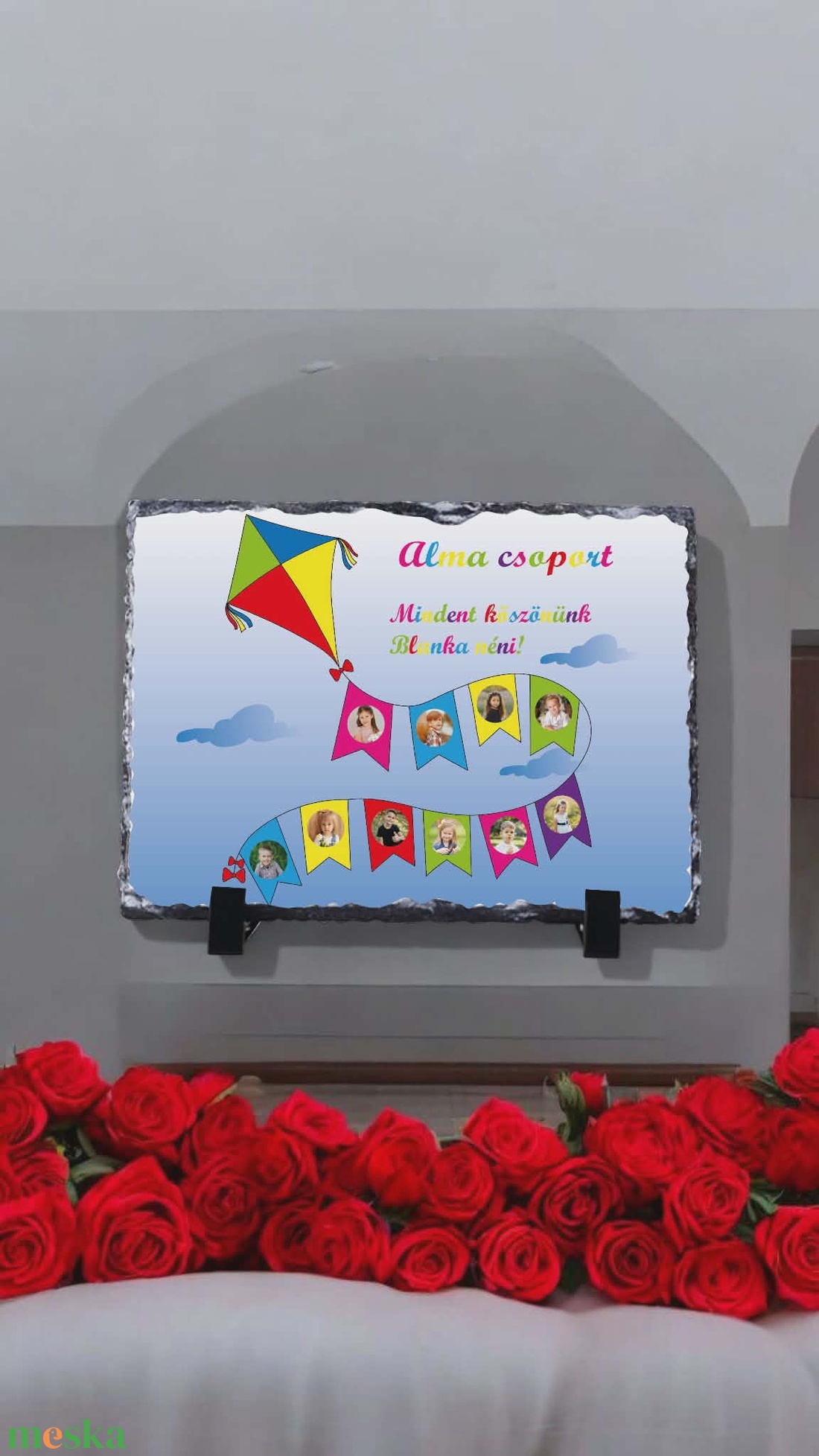 Ballagási fotókő egyedi felirattal és fényképpel (papírsárkány) - otthon & életmód - dekoráció - asztal és polc dekoráció - díszüveg - Meska.hu