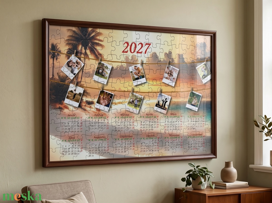 Saját fényképeses, egész éves (2027-es) naptár puzzle A3-as 500 darabos (pálmafás) - művészet - grafika & illusztráció - digitális - Meska.hu