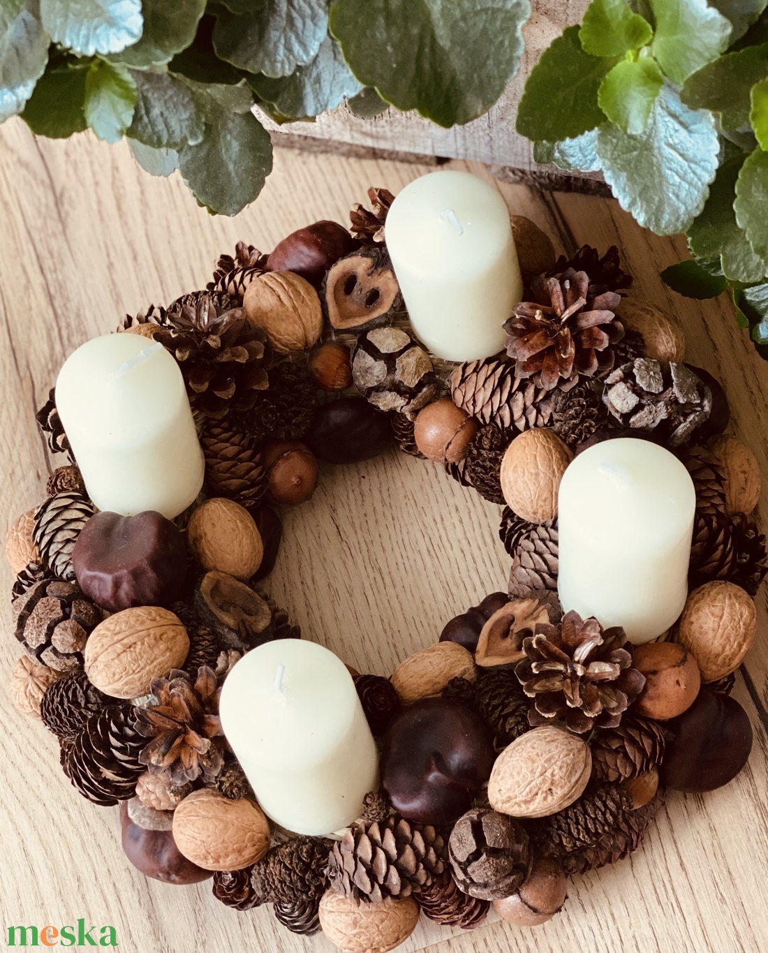 Adventi természet :) , adventi koszorú - otthon & életmód - dekoráció - virágdísz és tartó - koszorú - Meska.hu