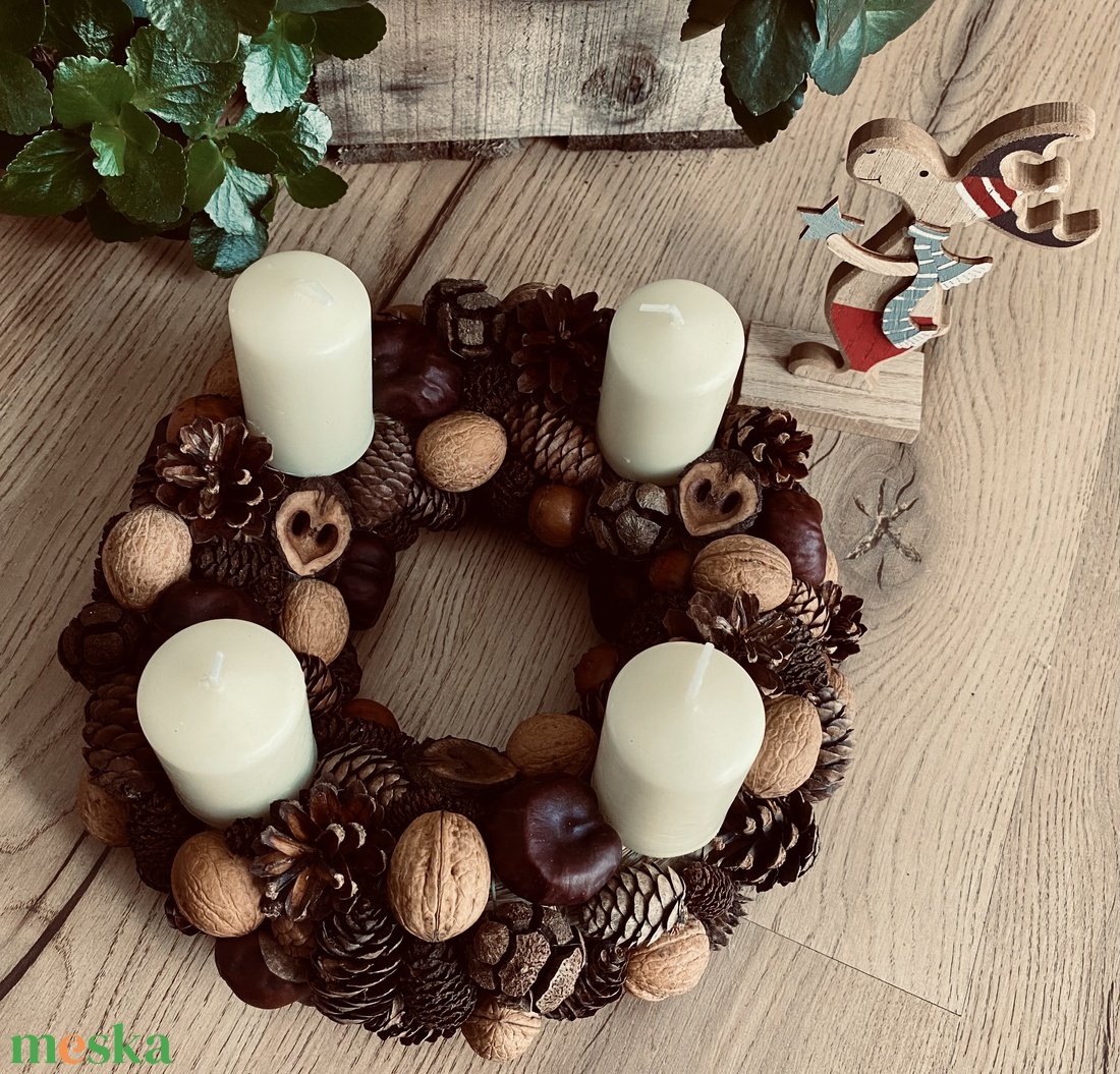 Adventi természet :) , adventi koszorú - otthon & életmód - dekoráció - virágdísz és tartó - koszorú - Meska.hu