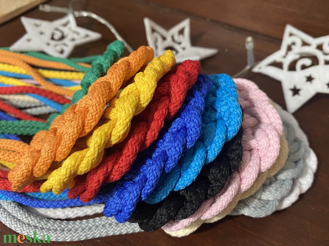 Kék csomózott zsinór nyaklánc - ékszer - nyaklánc - statement nyaklánc - Meska.hu