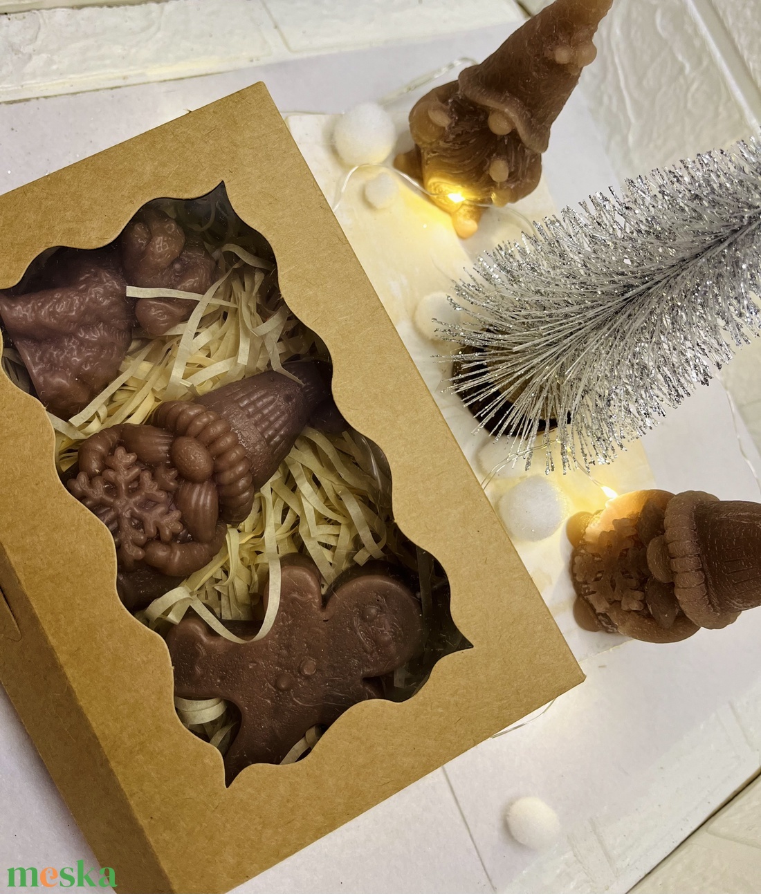 Karácsonyi mézeskalács gyertya szett - otthon & életmód - gyertya, illat, aroma - gyertya - Meska.hu