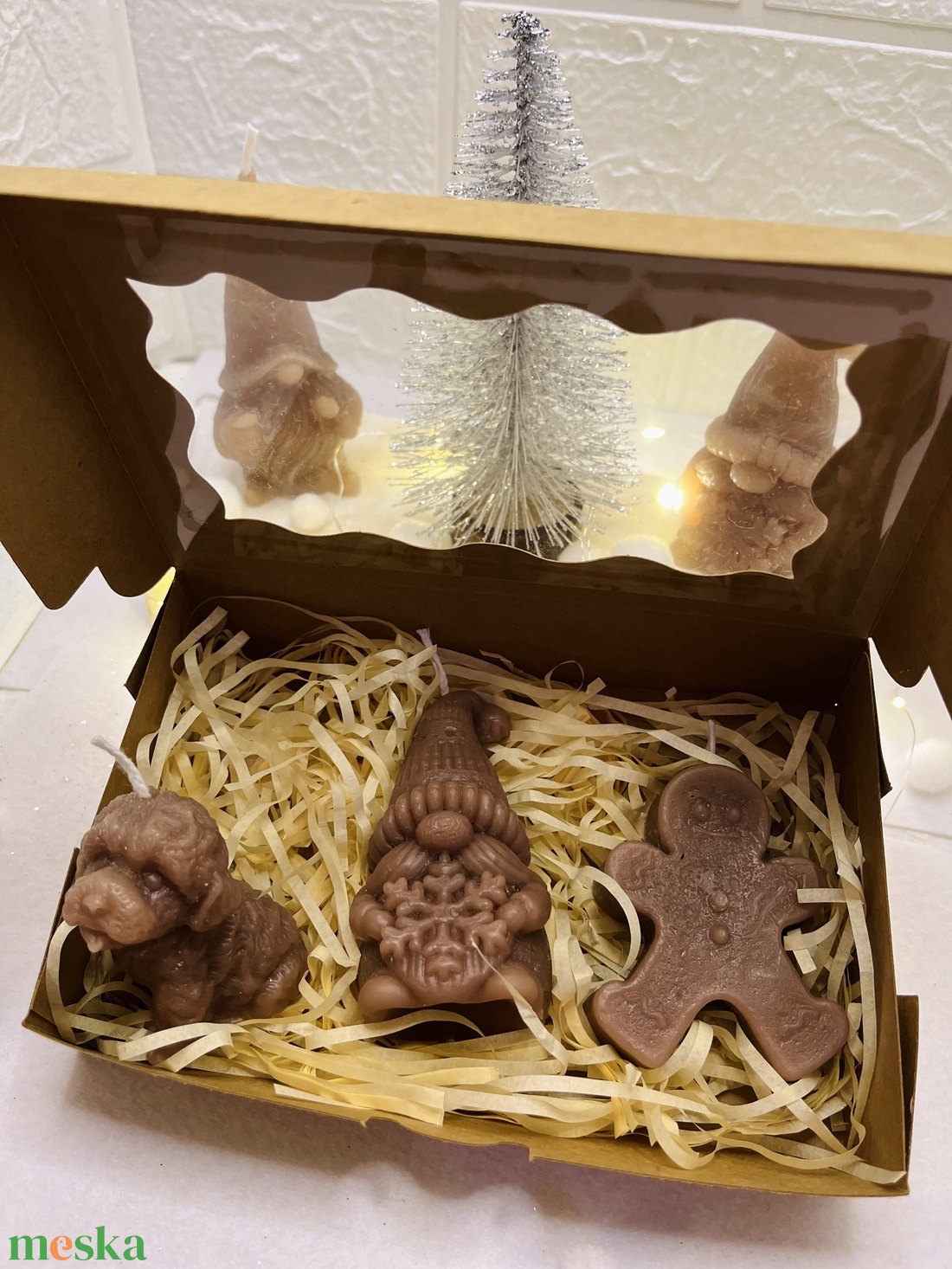 Karácsonyi mézeskalács gyertya szett - otthon & életmód - gyertya, illat, aroma - gyertya - Meska.hu