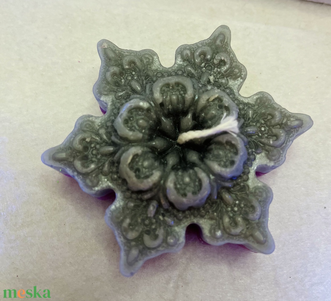 Karácsonyi szürke gyertya szett - otthon & életmód - gyertya, illat, aroma - gyertya - Meska.hu