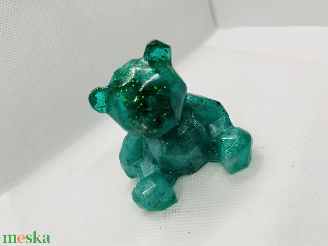 Világító Zöld Maci - karácsony - karácsonyi lakásdekoráció - karácsonyfadíszek - Meska.hu