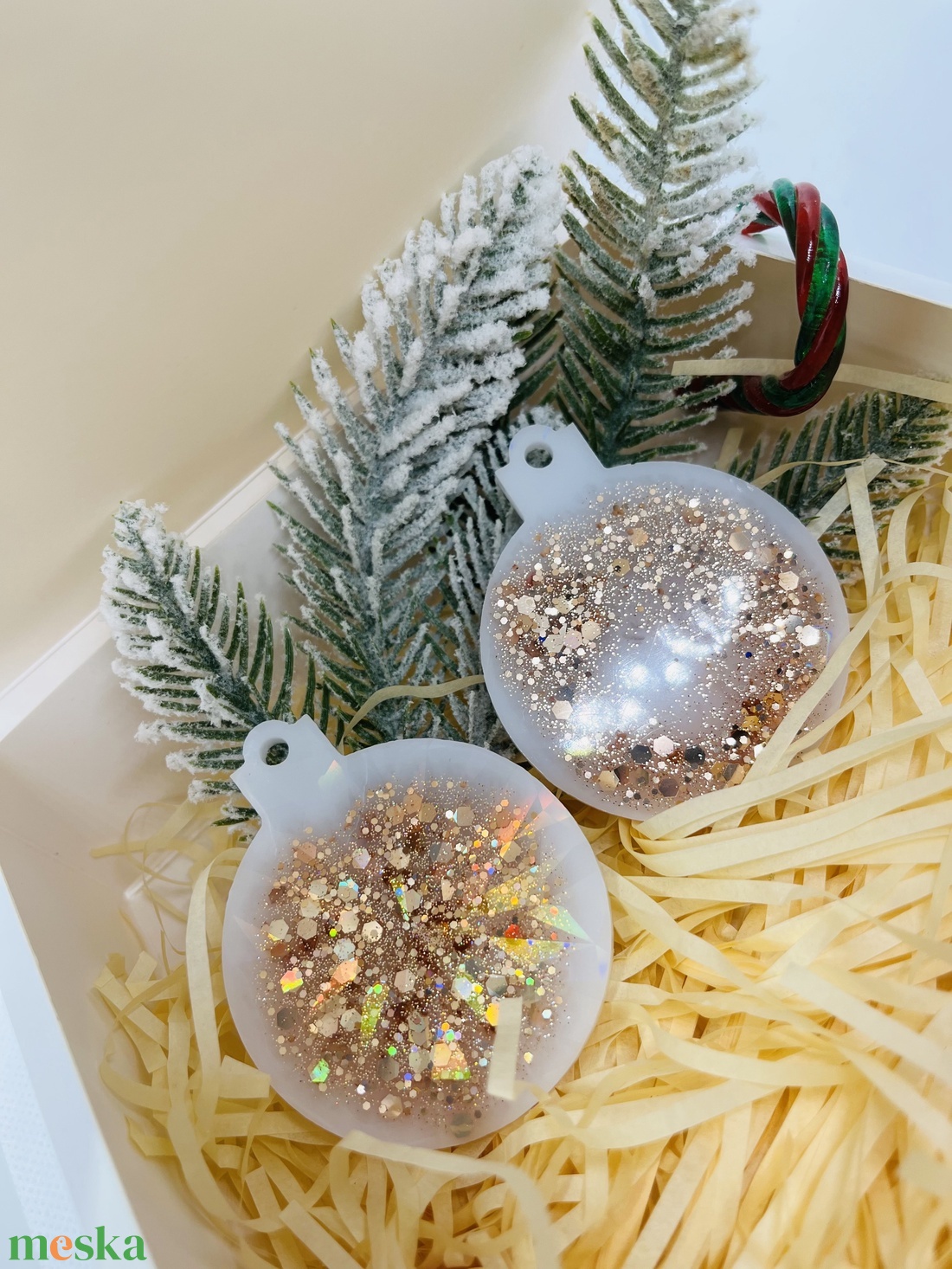Arany Csillogás Epoxy Dísz - karácsony - karácsonyi lakásdekoráció - karácsonyfadíszek - Meska.hu