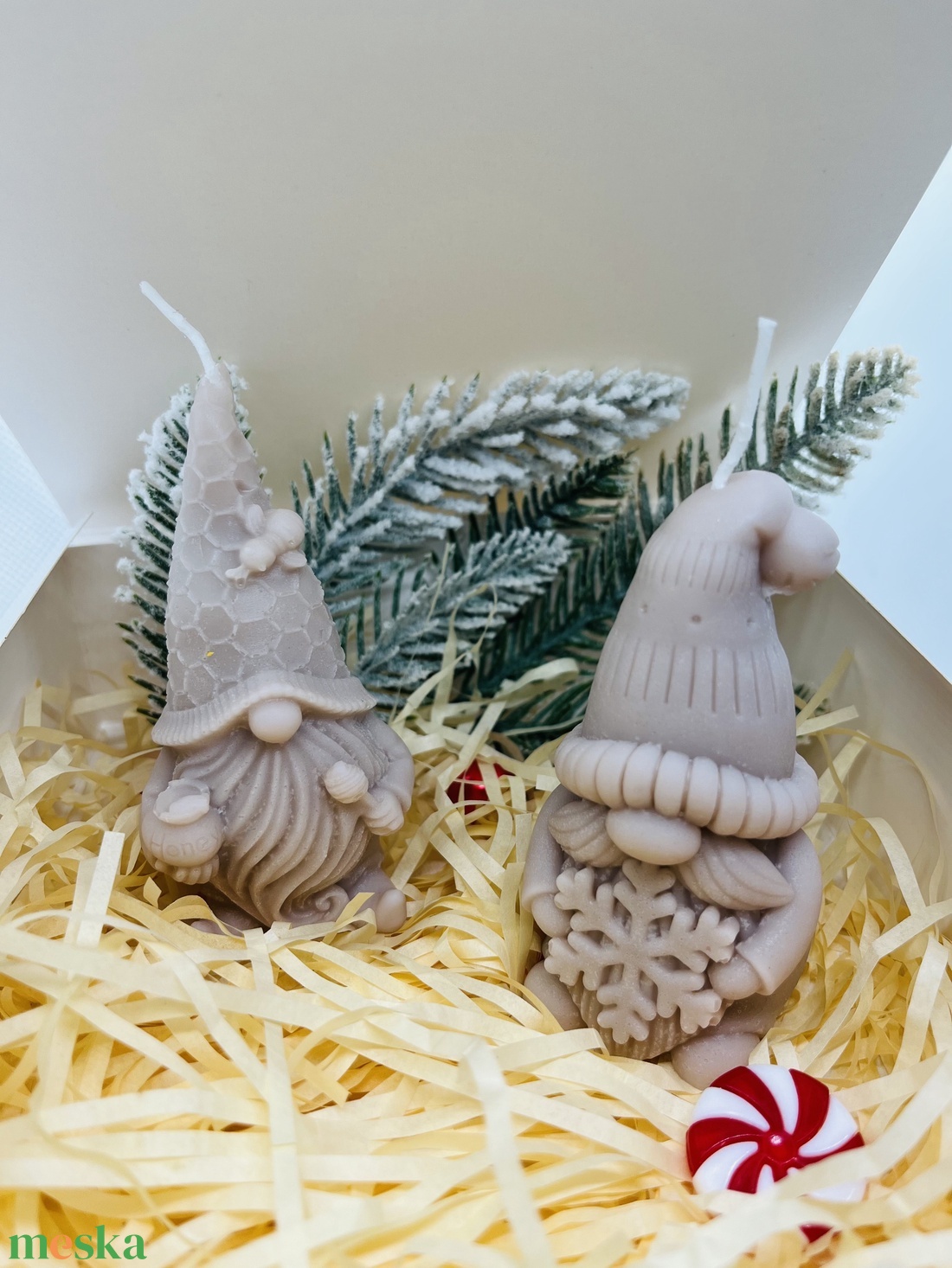 Téli Manó Gyertyaszett - karácsony - karácsonyi lakásdekoráció - karácsonyi illatgyertya, mécses - Meska.hu