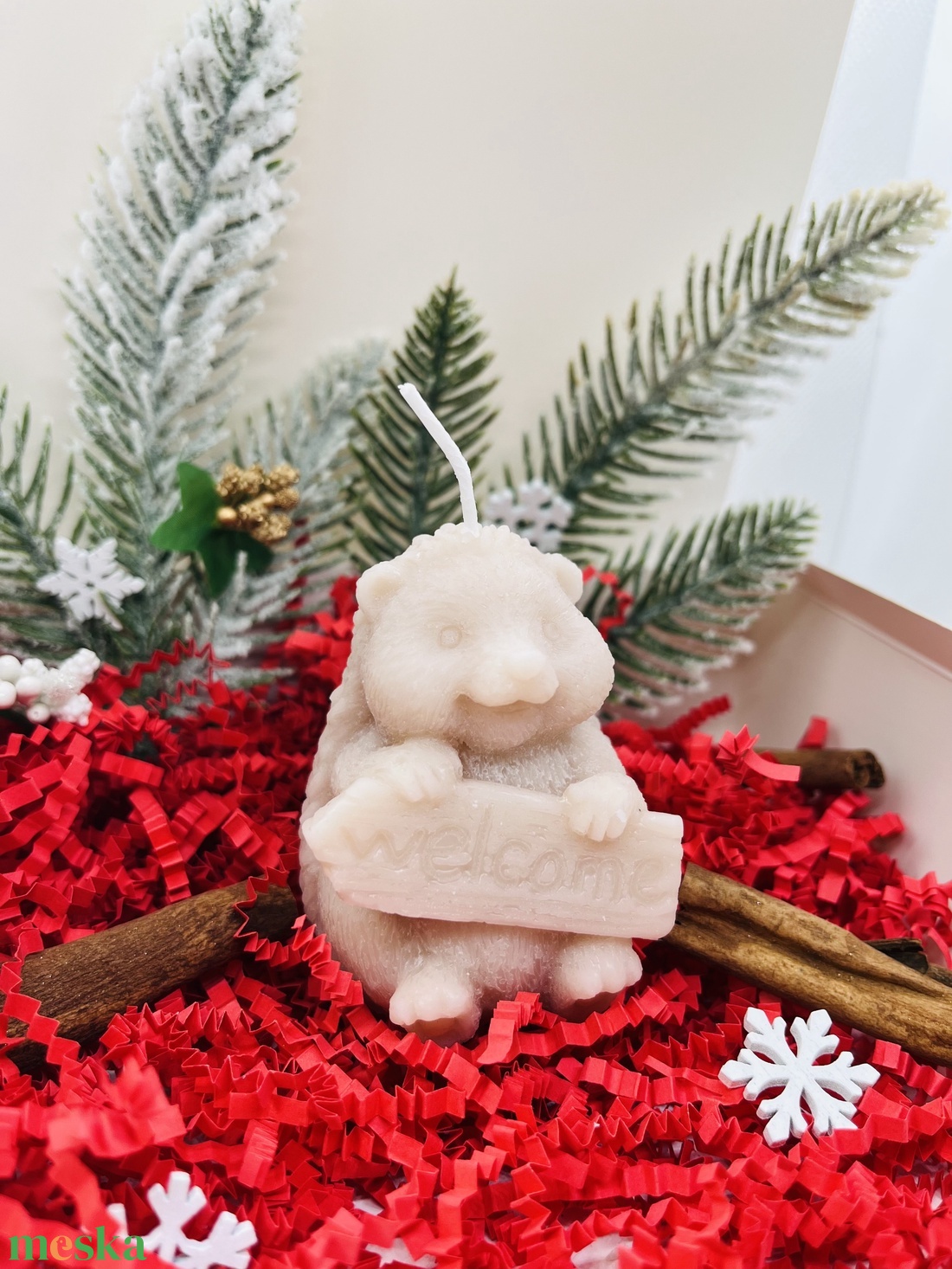 Sünis Gyertyák - Több színben - karácsony - karácsonyi lakásdekoráció - karácsonyi illatgyertya, mécses - Meska.hu