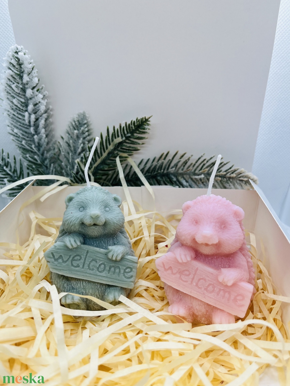 Sünis Gyertyák - Több színben - karácsony - karácsonyi lakásdekoráció - karácsonyi illatgyertya, mécses - Meska.hu