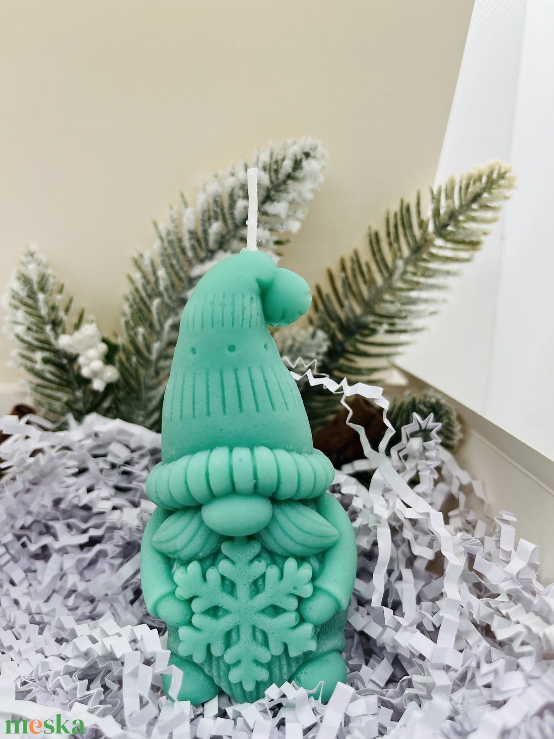 Zöld Mézi és Manó  Gyertya Szett - karácsony - karácsonyi lakásdekoráció - karácsonyi illatgyertya, mécses - Meska.hu