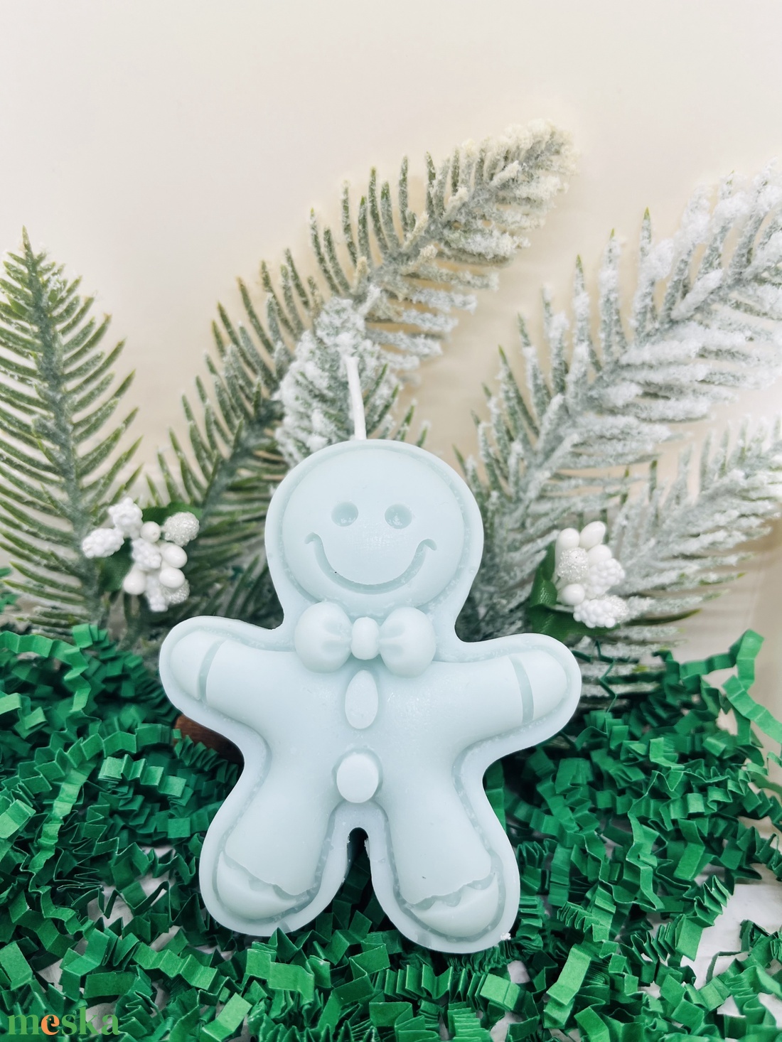 Zöld Mézi Gyertya - karácsony - karácsonyi lakásdekoráció - karácsonyi illatgyertya, mécses - Meska.hu