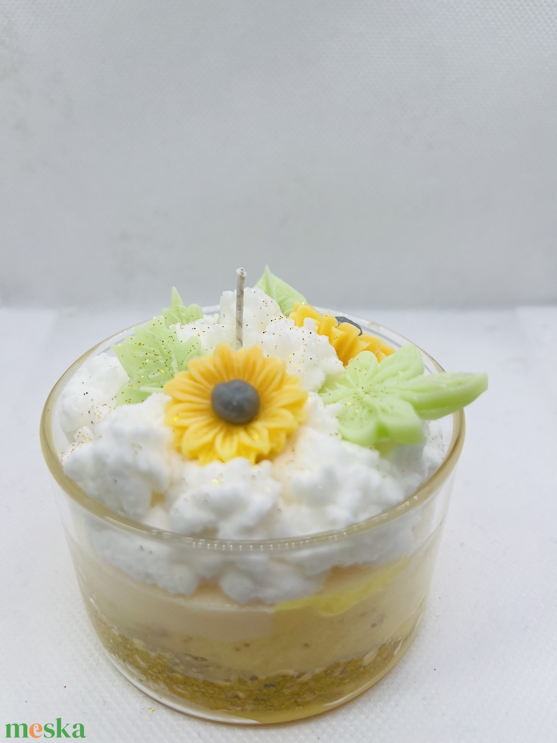 S�rga üveges d�szgyertya - otthon & életmód - gyertya, illat, aroma - gyertya - Meska.hu