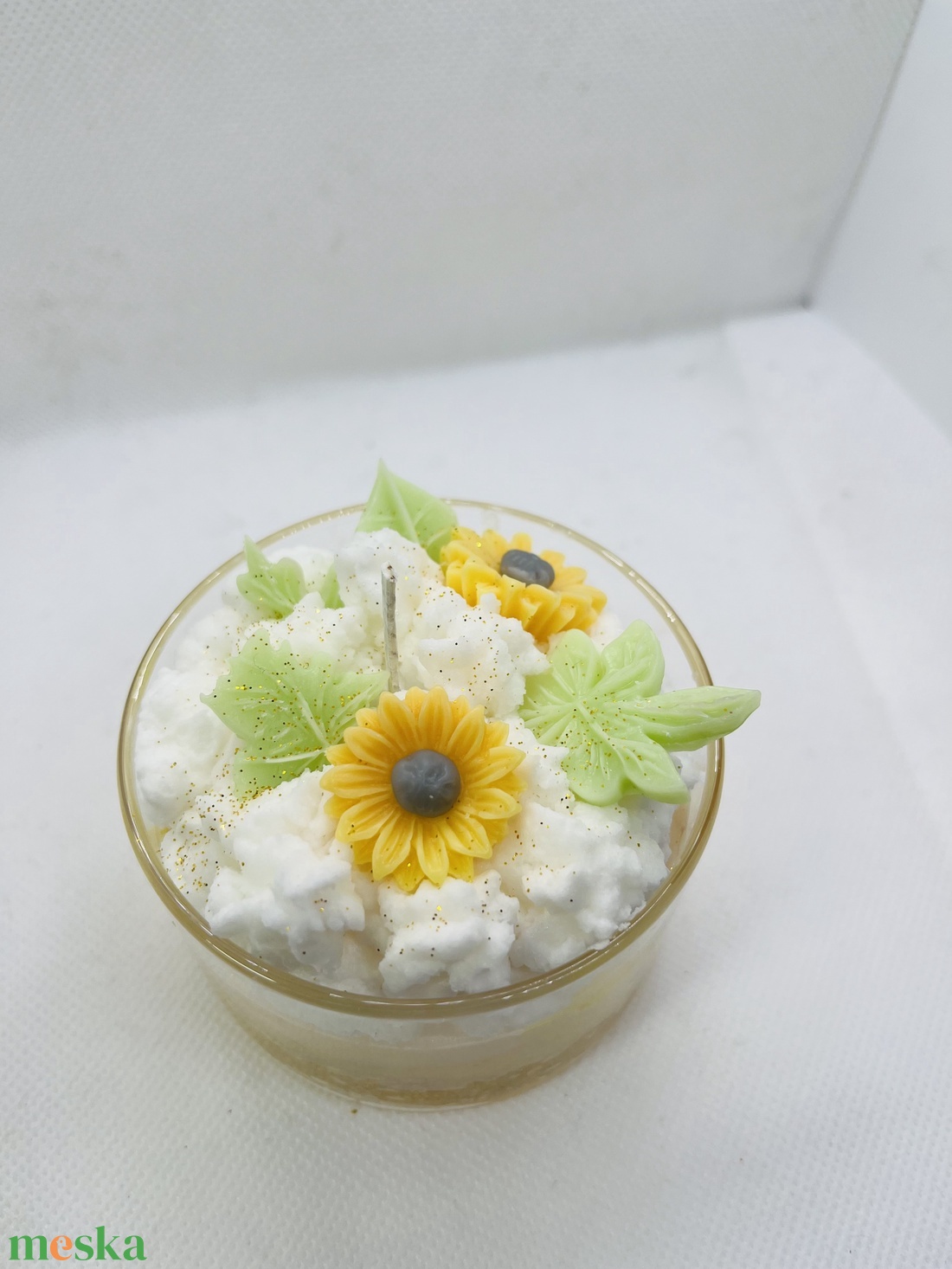 S�rga üveges d�szgyertya - otthon & életmód - gyertya, illat, aroma - gyertya - Meska.hu