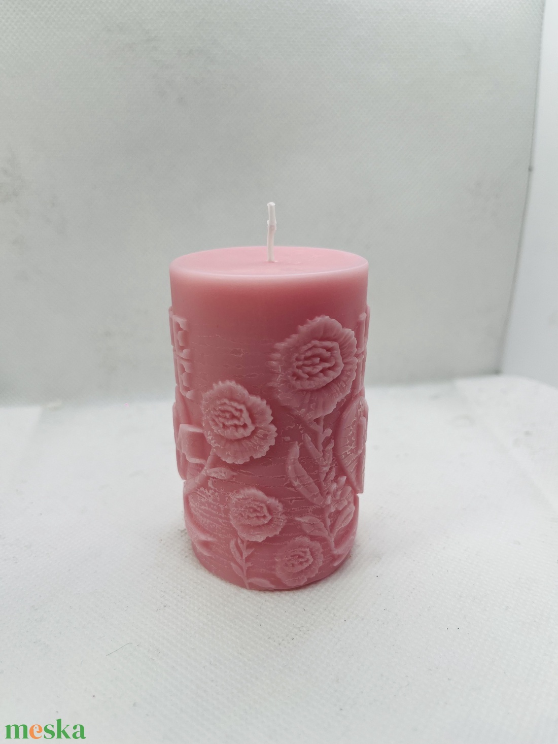 Anyák napi tömb gyertya � Love Mom felirattal - otthon & életmód - gyertya, illat, aroma - gyertya - Meska.hu