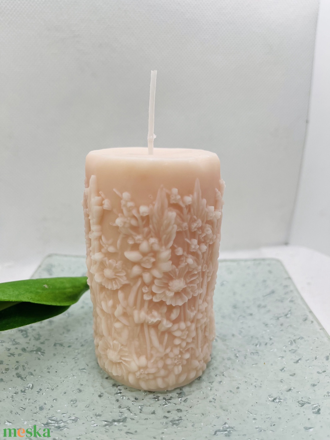Tündéres tömb gyertya � barackvirág - otthon & életmód - gyertya, illat, aroma - gyertya - Meska.hu
