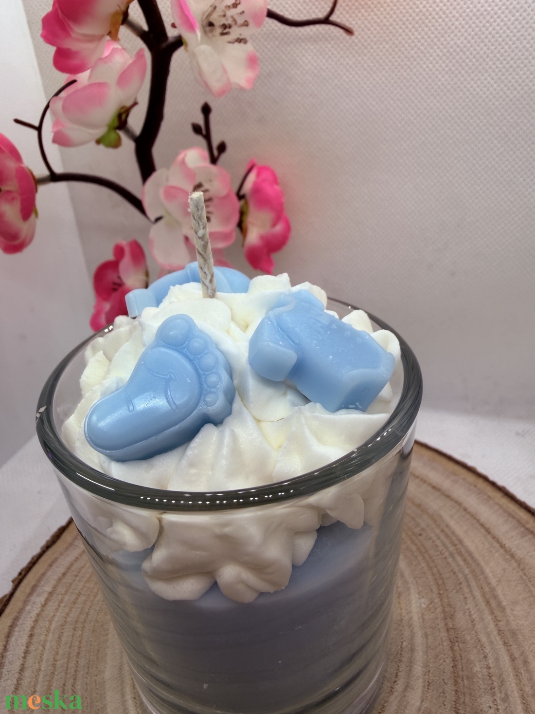 Babaköszöntő díszgyertya üvegben - otthon & életmód - gyertya, illat, aroma - gyertya - Meska.hu