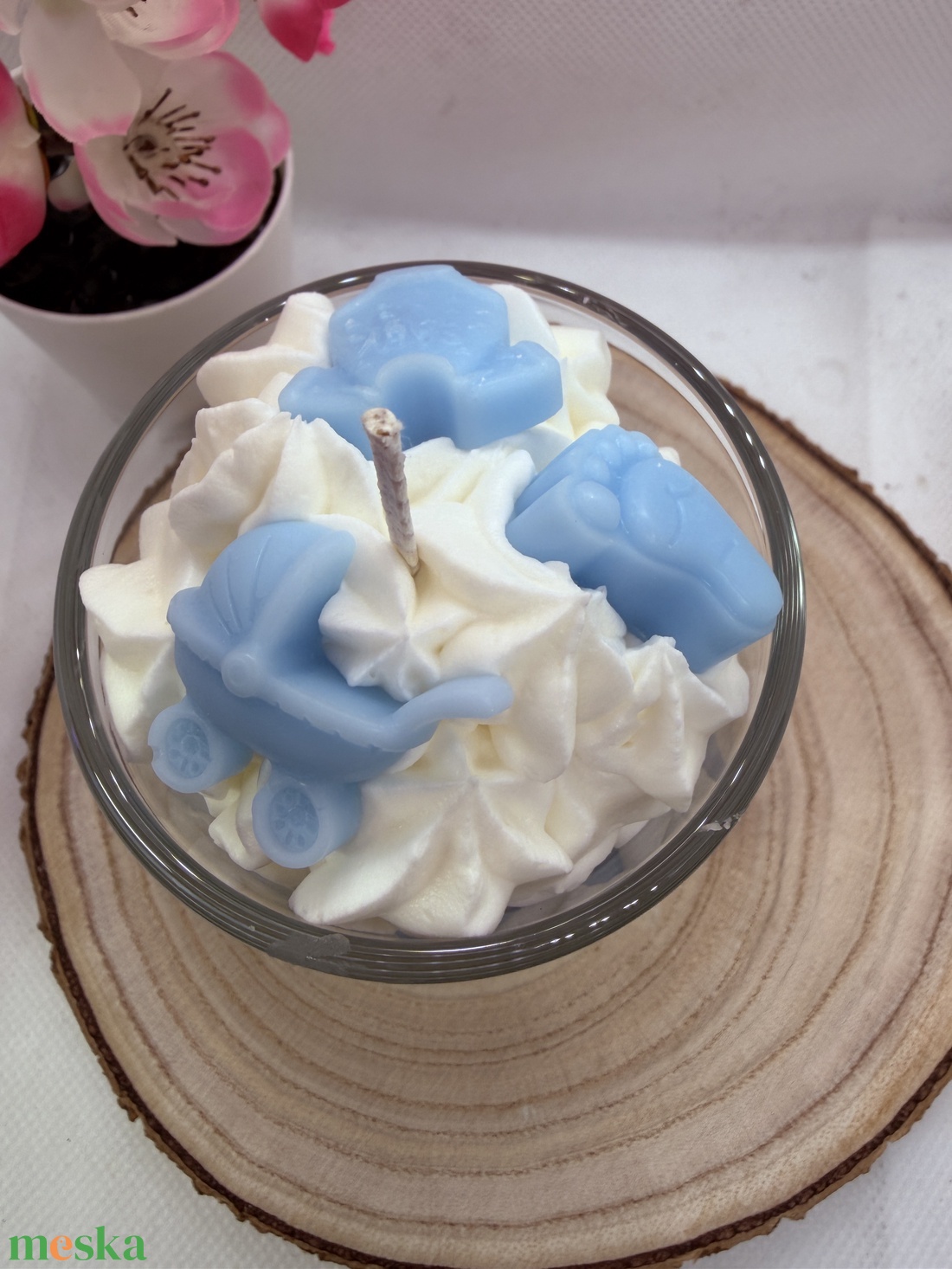 Babaköszöntő díszgyertya üvegben - otthon & életmód - gyertya, illat, aroma - gyertya - Meska.hu