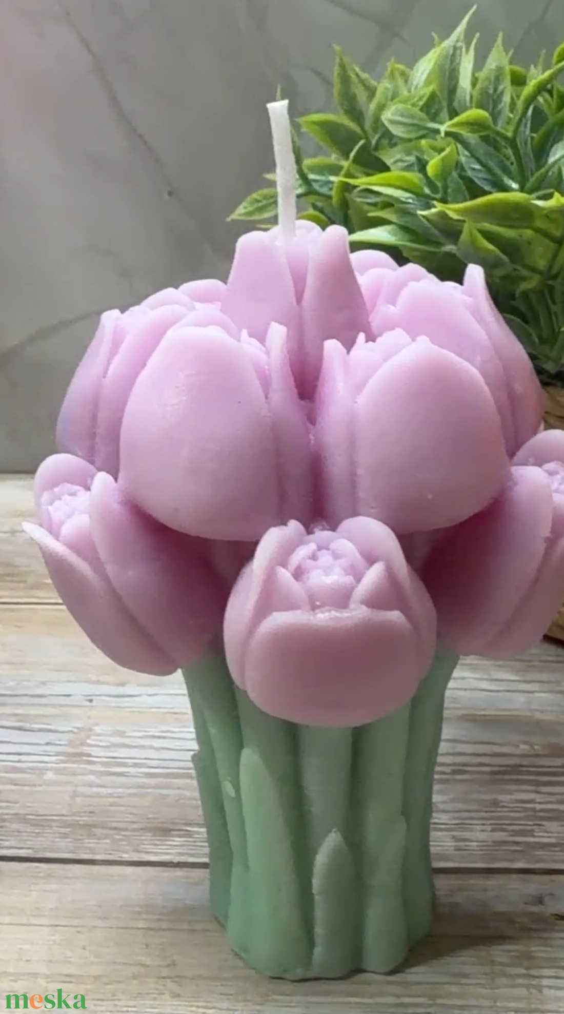 Tulipán csokor gyertya � tavaszi virágos dekoráció rózsaszín színben - otthon & életmód - gyertya, illat, aroma - gyertya - Meska.hu