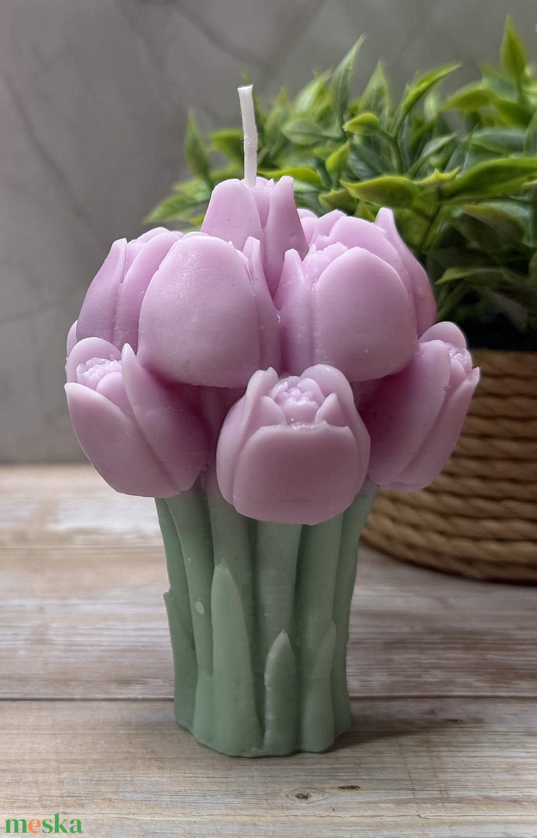 Tulipán csokor gyertya � tavaszi virágos dekoráció rózsaszín színben - otthon & életmód - gyertya, illat, aroma - gyertya - Meska.hu