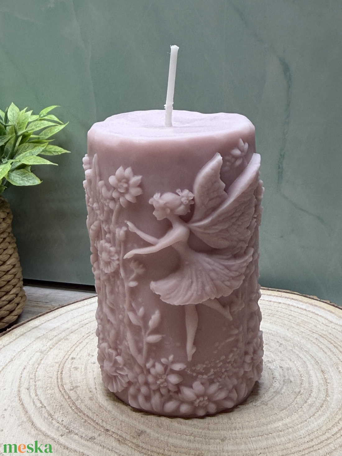 Tündéres tömb gyertya - pasztell  - otthon & életmód - gyertya, illat, aroma - gyertya - Meska.hu