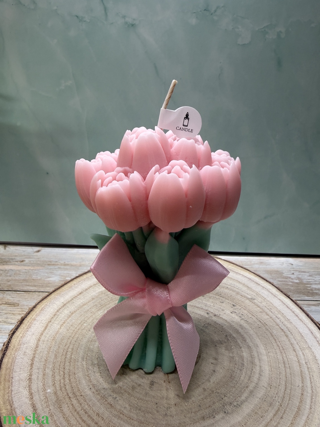 Tulipáncsokor gyertya - otthon & életmód - gyertya, illat, aroma - gyertya - Meska.hu