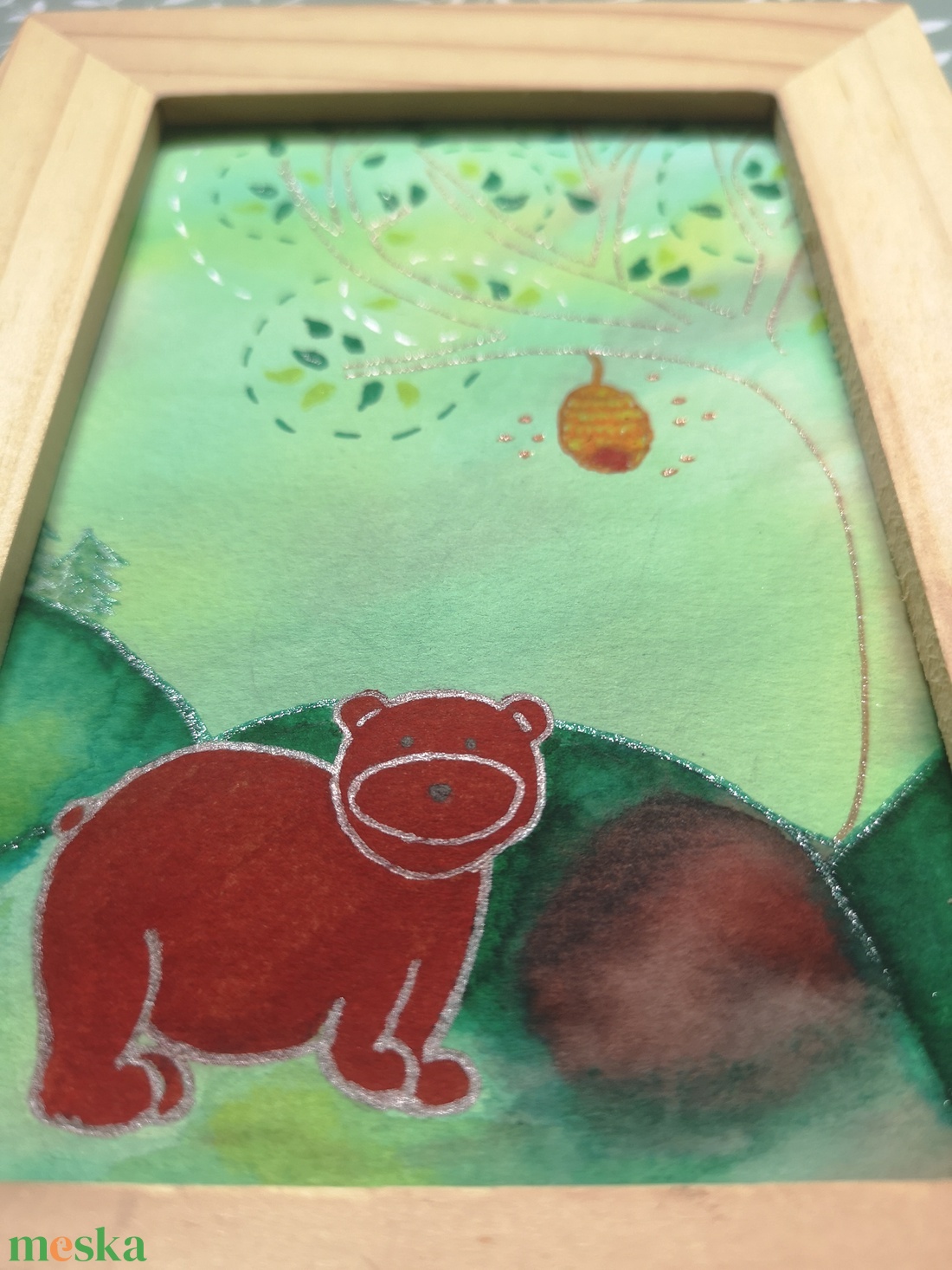 Erdőlakó állatok - Medve - művészet - festmény - akvarell - Meska.hu