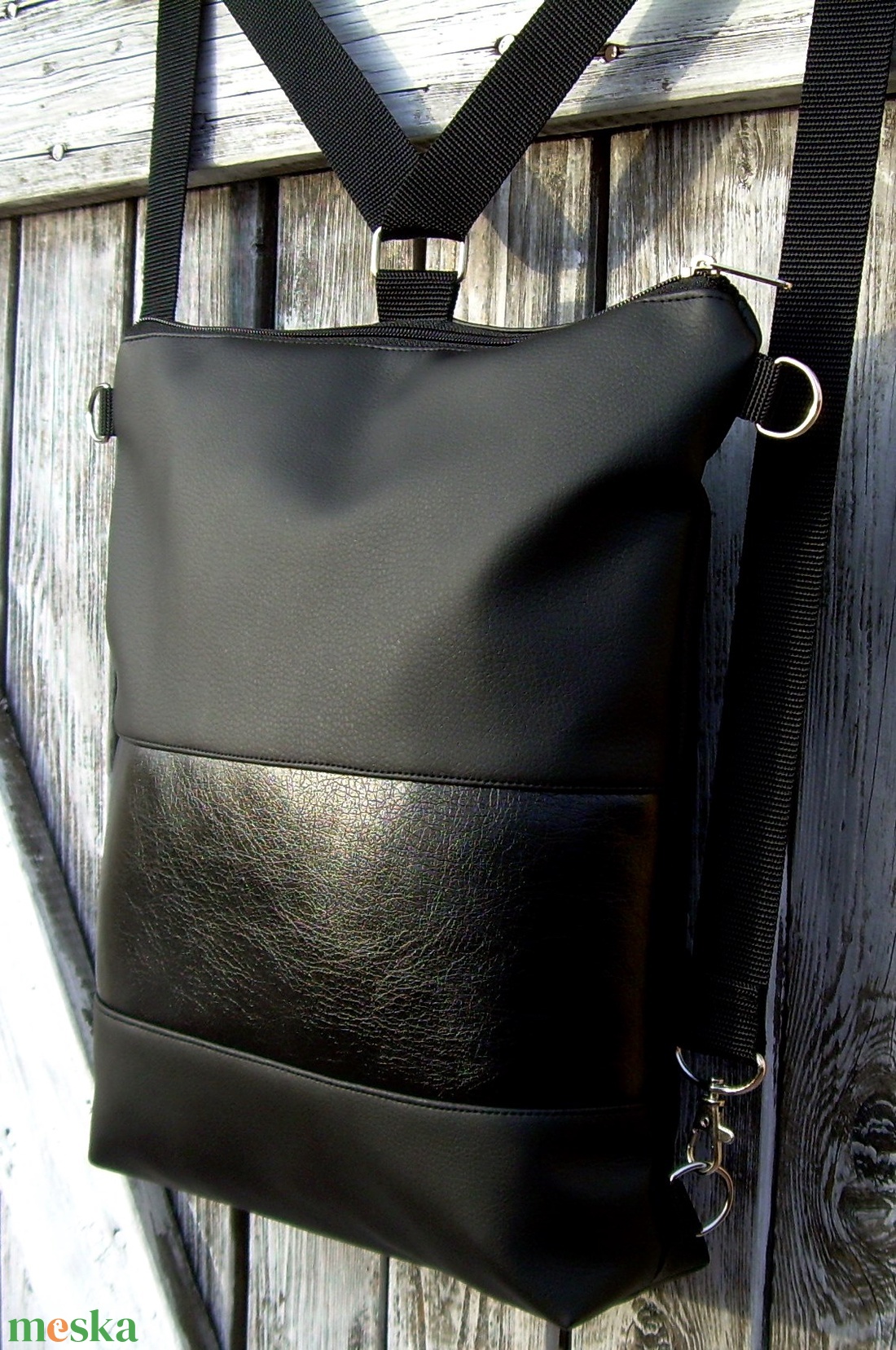 CITY BAG HÁTIZSÁK/OLDALTÁSKA : Fekete feketével - táska & tok - hátizsák - hátizsák - Meska.hu CITY BAG HÁTIZSÁK/OLDALTÁSKA : Fekete feketével - táska & tok - hátizsák - hátizsák - Meska.hu