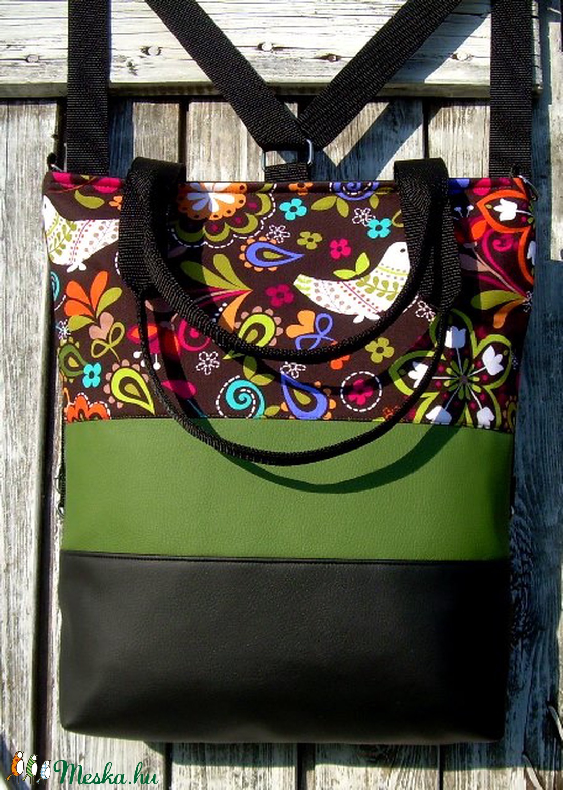 CITY BAG HÁTIZSÁK/OLDALTÁSKA/VÁLLTÁSKA : Folklór madárkák tavasziasan - táska & tok - variálható táska - Meska.hu CITY BAG HÁTIZSÁK/OLDALTÁSKA/VÁLLTÁSKA : Folklór madárkák tavasziasan - táska & tok - variálható táska - Meska.hu