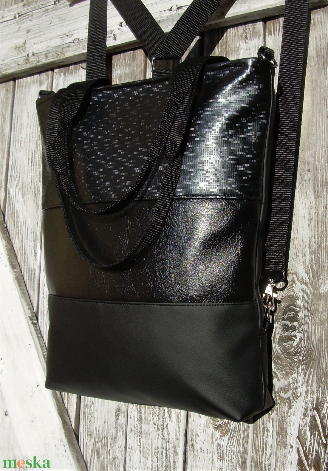 CITY BAG HÁTIZSÁK/OLDALTÁSKA/VÁLLTÁSKA : Fényesen elegáns 4. - táska & tok - variálható táska - Meska.hu CITY BAG HÁTIZSÁK/OLDALTÁSKA/VÁLLTÁSKA : Fényesen elegáns 4. - táska & tok - variálható táska - Meska.hu