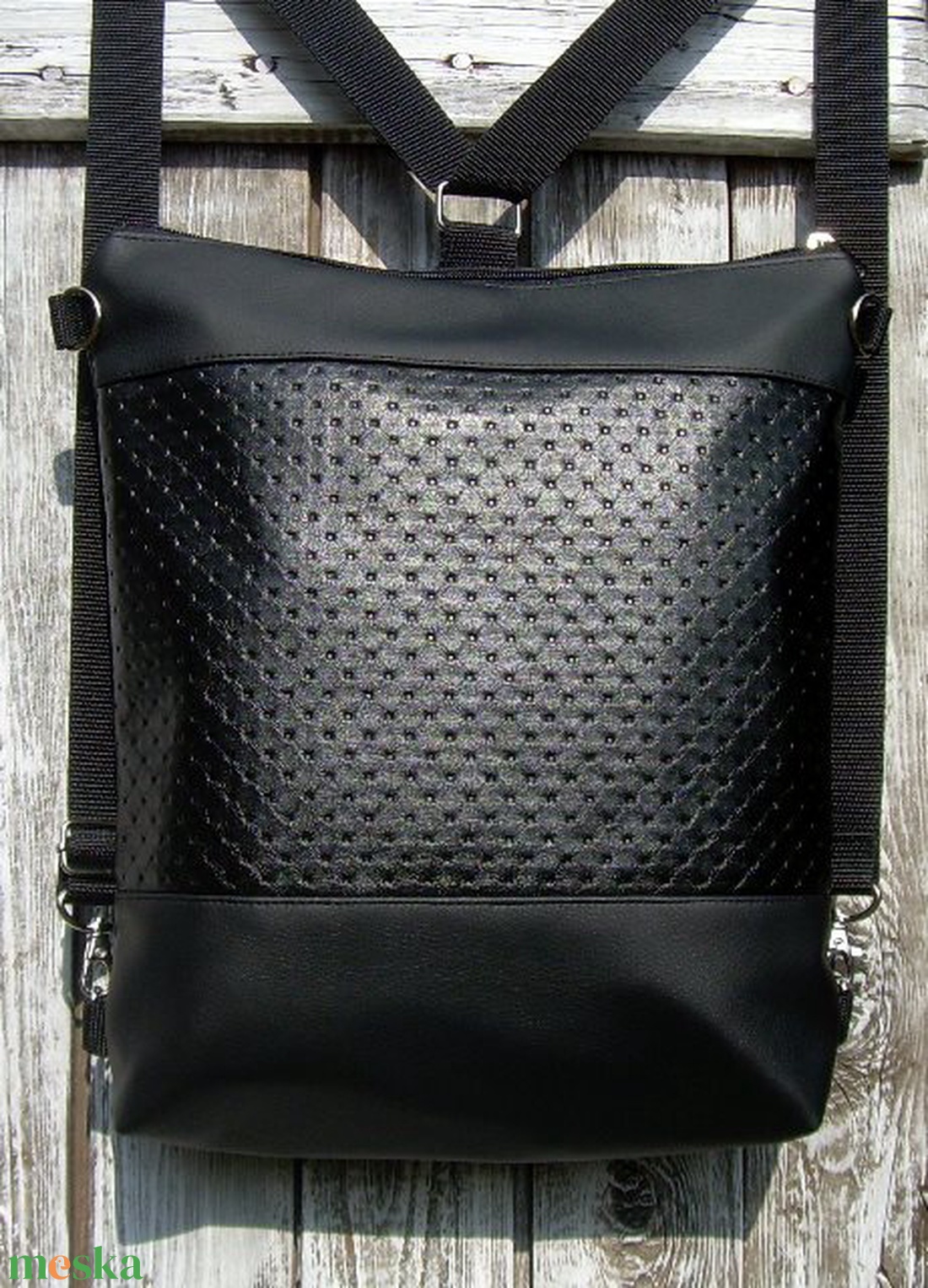 CITY BAG HÁTIZSÁK/OLDALTÁSKA : Fekete feketével 2. - táska & tok - hátizsák - hátizsák - Meska.hu CITY BAG HÁTIZSÁK/OLDALTÁSKA : Fekete feketével 2. - táska & tok - hátizsák - hátizsák - Meska.hu