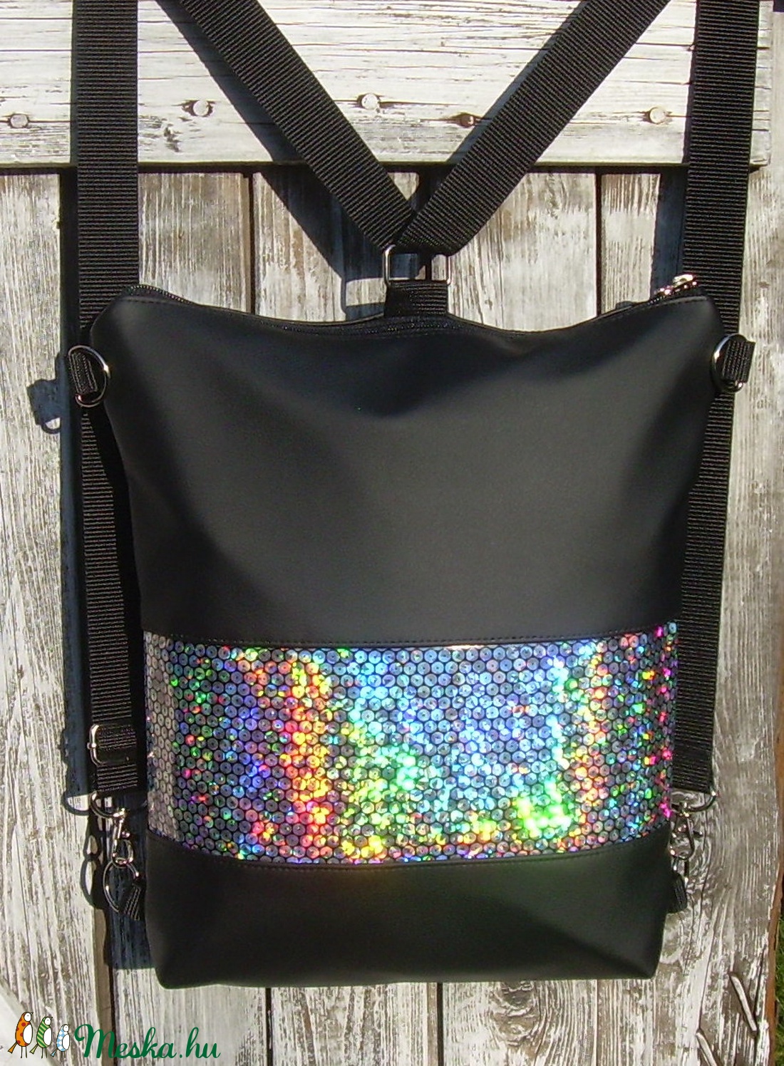 CITY BAG HÁTIZSÁK/OLDALTÁSKA : Hologramos 1. - táska & tok - hátizsák - hátizsák - Meska.hu CITY BAG HÁTIZSÁK/OLDALTÁSKA : Hologramos 1. - táska & tok - hátizsák - hátizsák - Meska.hu