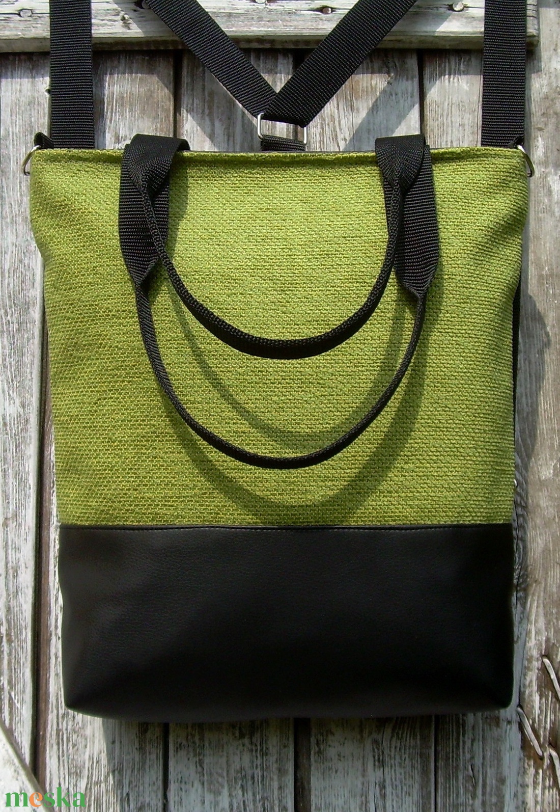CITY BAG HÁTIZSÁK/OLDALTÁSKA/VÁLLTÁSKA : Zöld feketével - táska & tok - hátizsák - hátizsák - Meska.hu CITY BAG HÁTIZSÁK/OLDALTÁSKA/VÁLLTÁSKA : Zöld feketével - táska & tok - hátizsák - hátizsák - Meska.hu