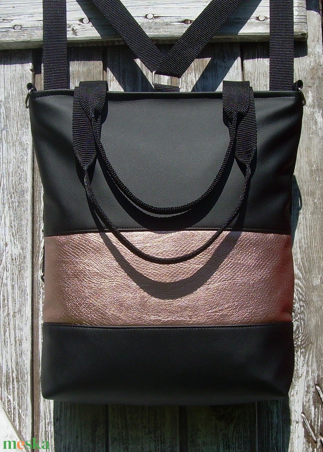 CITY BAG HÁTIZSÁK/OLDALTÁSKA/VÁLLTÁSKA : Metálos elegancia lazac rózsaszínnel 3. - táska & tok - variálható táska - Meska.hu CITY BAG HÁTIZSÁK/OLDALTÁSKA/VÁLLTÁSKA : Metálos elegancia lazac rózsaszínnel 3. - táska & tok - variálható táska - Meska.hu