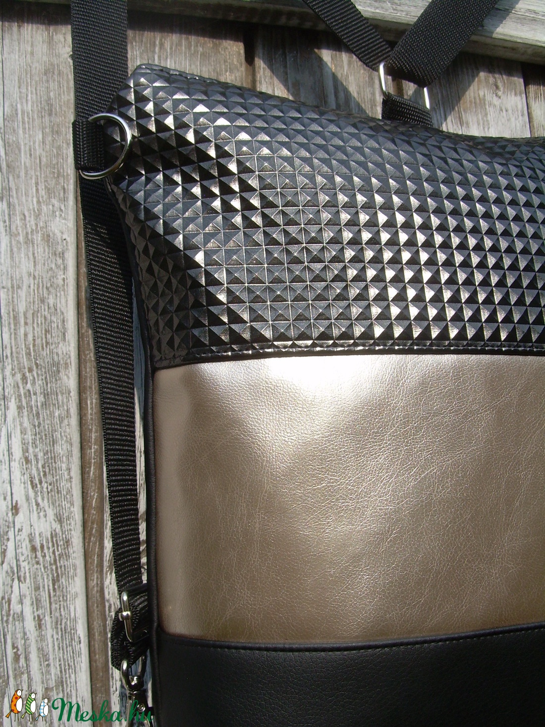 CITY BAG HÁTIZSÁK/OLDALTÁSKA : Egy kis luxus másképp 3.. - táska & tok - hátizsák - hátizsák - Meska.hu