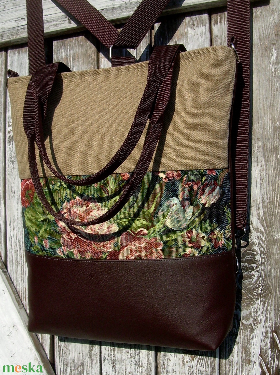 CITY BAG HÁTIZSÁK/OLDALTÁSKA/VÁLLTÁSKA : Variációk gobelinre 6. - táska & tok - variálható táska - Meska.hu CITY BAG HÁTIZSÁK/OLDALTÁSKA/VÁLLTÁSKA : Variációk gobelinre 6. - táska & tok - variálható táska - Meska.hu