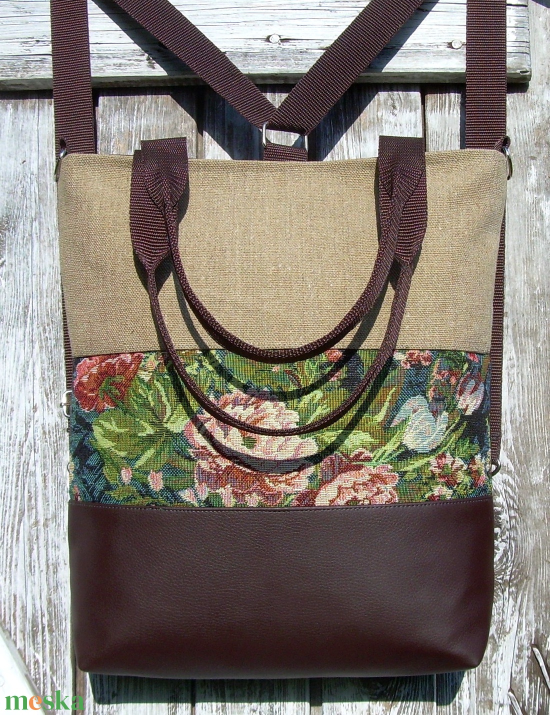 CITY BAG HÁTIZSÁK/OLDALTÁSKA/VÁLLTÁSKA : Variációk gobelinre 6. - táska & tok - variálható táska - Meska.hu CITY BAG HÁTIZSÁK/OLDALTÁSKA/VÁLLTÁSKA : Variációk gobelinre 6. - táska & tok - variálható táska - Meska.hu