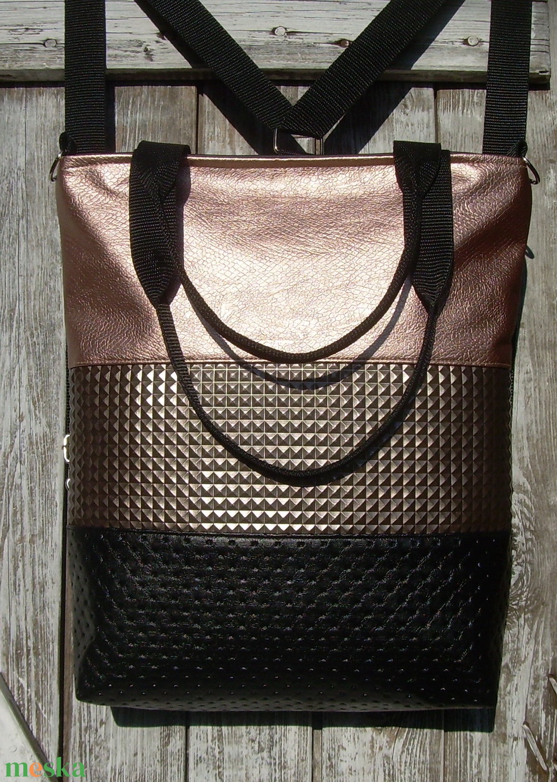  CITY BAG HÁTIZSÁK/OLDALTÁSKA/VÁLLTÁSKA : Fénylő elegancia 2. - táska & tok - hátizsák - hátizsák - Meska.hu