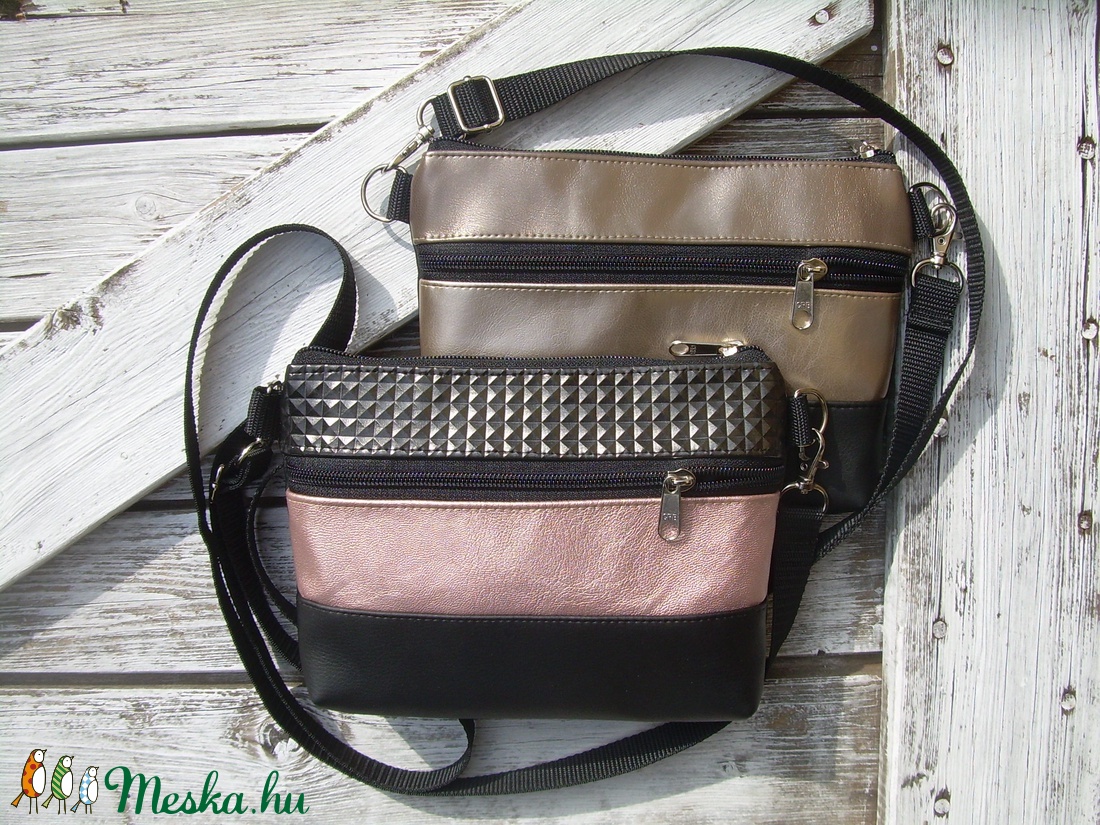 MINI CITY BAG : Metálos elegancia feketével 2. - táska & tok - kézitáska & válltáska - vállon átvethető táska - Meska.hu MINI CITY BAG : Metálos elegancia feketével 2. - táska & tok - kézitáska & válltáska - vállon átvethető táska - Meska.hu