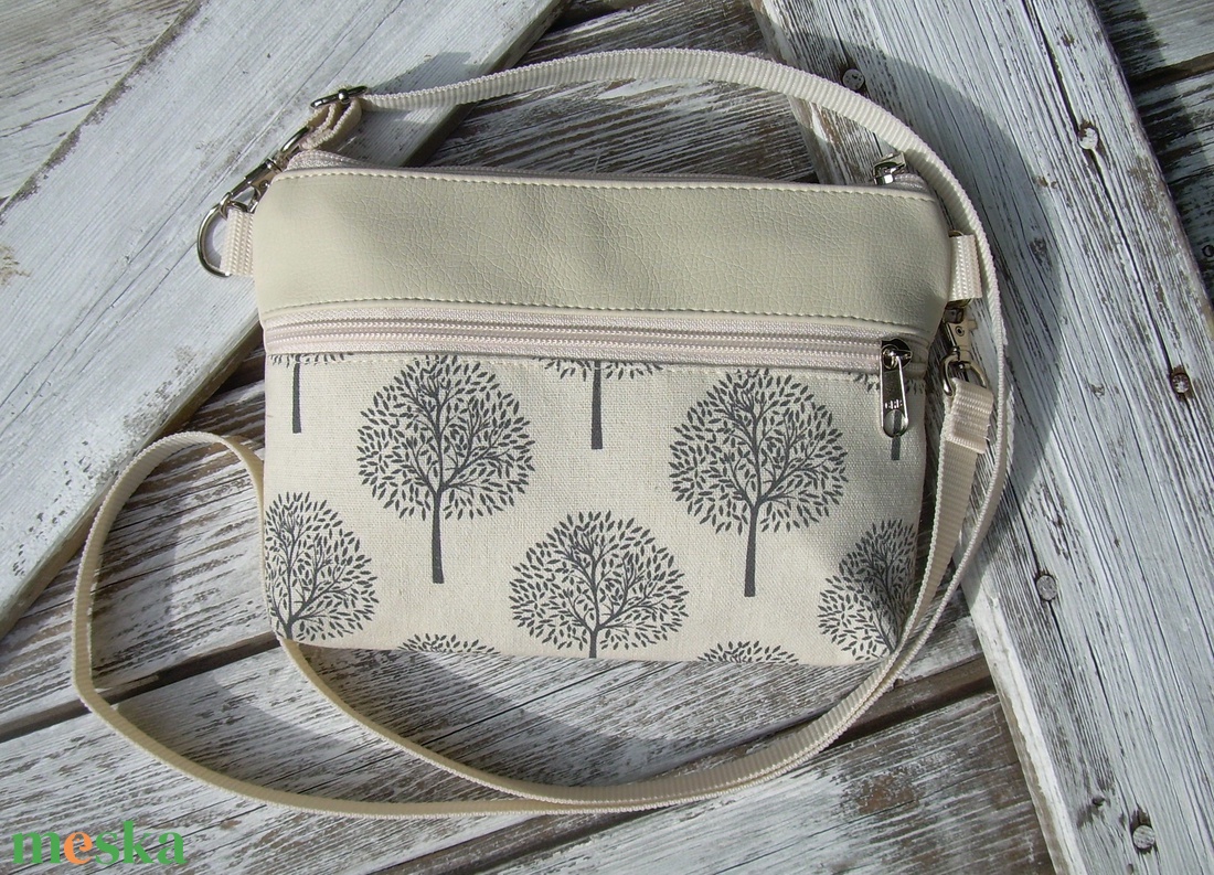  MINI CITY BAG : Nyári elegancia fákkal - táska & tok - kézitáska & válltáska - vállon átvethető táska - Meska.hu