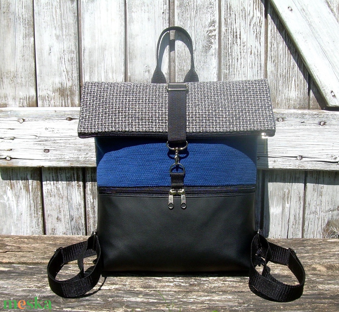 ROLL TOP CITY BAG : Variációk fekete bőrre és szövetre 4. - táska & tok - hátizsák - roll top hátizsák - Meska.hu ROLL TOP CITY BAG : Variációk fekete bőrre és szövetre 4. - táska & tok - hátizsák - roll top hátizsák - Meska.hu