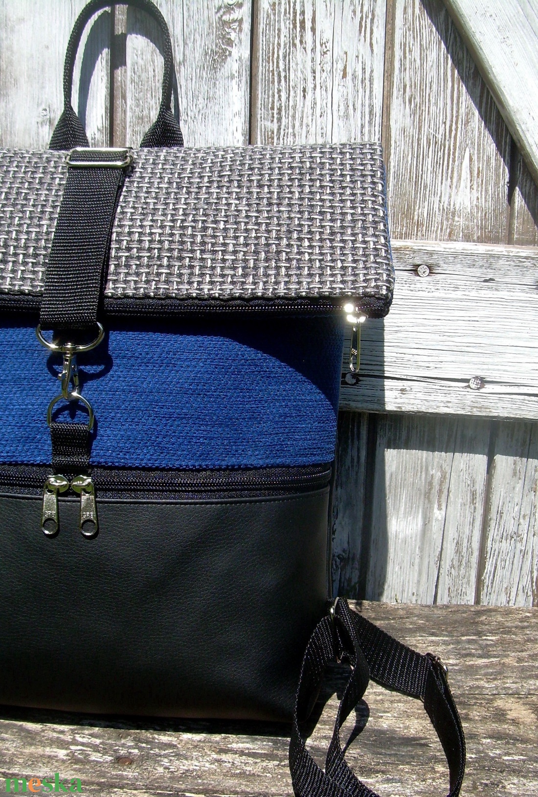 ROLL TOP CITY BAG : Variációk fekete bőrre és szövetre 4. - táska & tok - hátizsák - roll top hátizsák - Meska.hu ROLL TOP CITY BAG : Variációk fekete bőrre és szövetre 4. - táska & tok - hátizsák - roll top hátizsák - Meska.hu