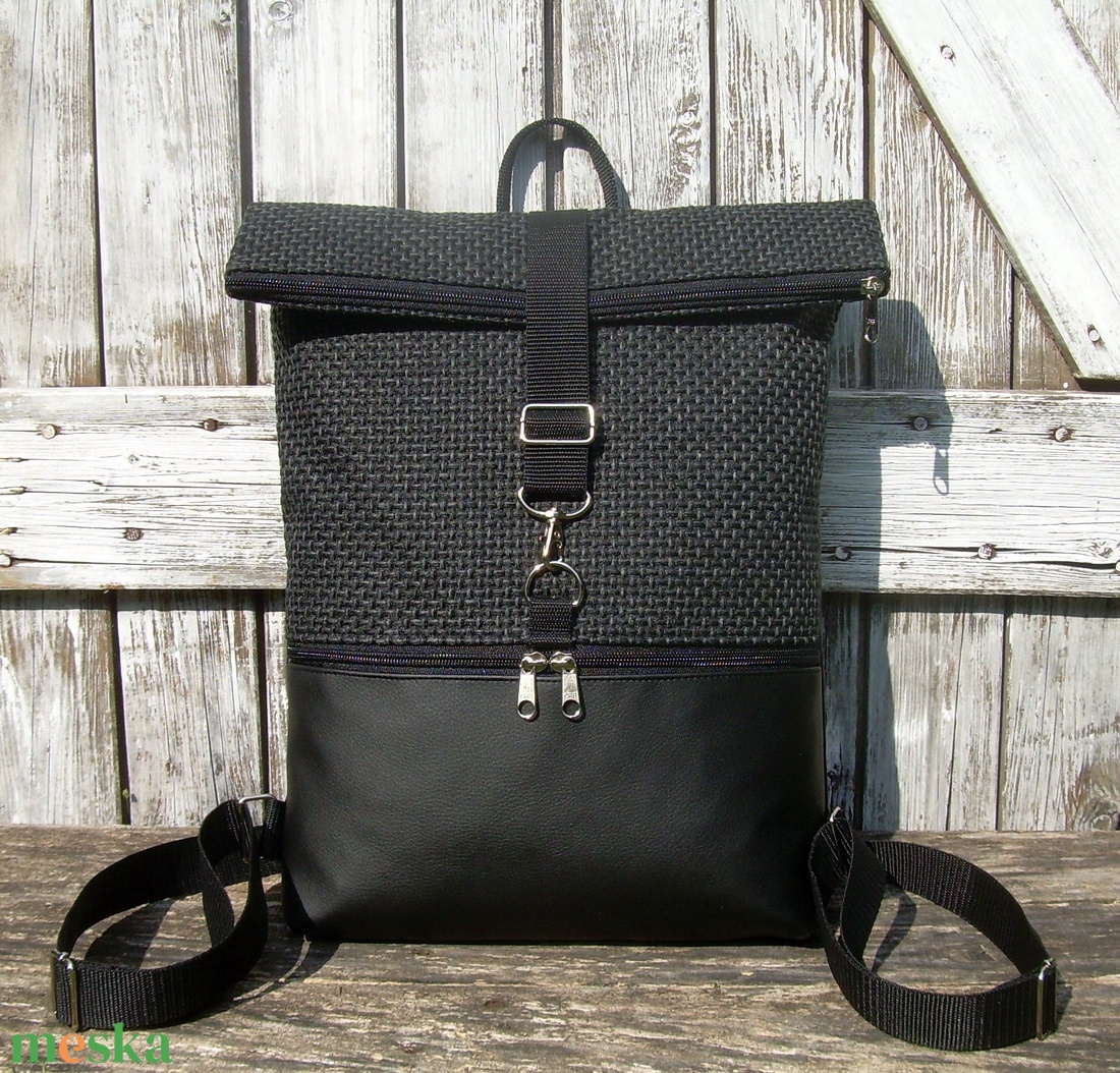 ROLL TOP CITY BAG : Variációk feketére szövettel - táska & tok - hátizsák - roll top hátizsák - Meska.hu ROLL TOP CITY BAG : Variációk feketére szövettel - táska & tok - hátizsák - roll top hátizsák - Meska.hu